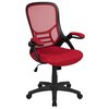 Flash Furniture Office Chair, Mesh, Red HL-0016-1-BK-RED-GG
